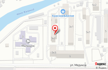 Салон-парикмахерская Золотые ножницы на улице Медиков на карте