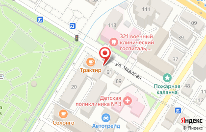 Трактир на улице Чкалова на карте