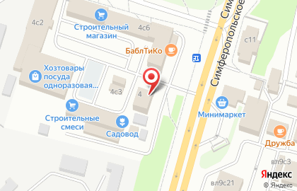Магазин автозапчастей Кореана на Симферопольском шоссе в Чехове на карте