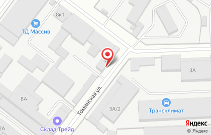 Автоэкспорт на Томинской улице на карте