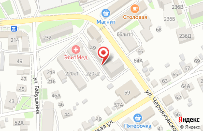 Магазин Джем на улице Черняховского на карте