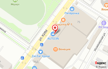 База отдыха Русская усадьба в Мотовилихинском районе на карте