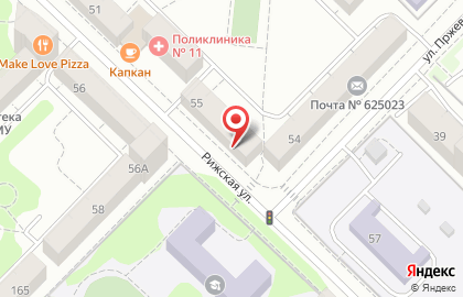 Салон-парикмахерская Катюша на Рижской улице на карте