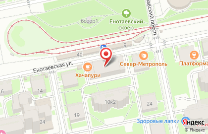 Оздоровительный кабинет Гармония на Енотаевской улице на карте