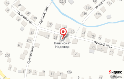 Пансионат Надежда в Лунном переулке на карте