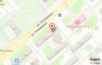 Строительная компания Форум на улице Комарова на карте