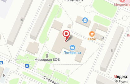 Супермаркет Пятёрочка в Вольгинском на карте