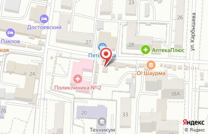 Магазин молочной и колбасной продукции на улице Карбышева на карте