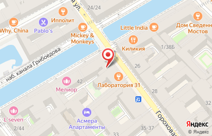 Юкка на Гороховой улице на карте