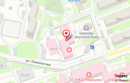 Больница Красноярская межрайонная детская клиническая больница №1 на улице Ломоносова на карте