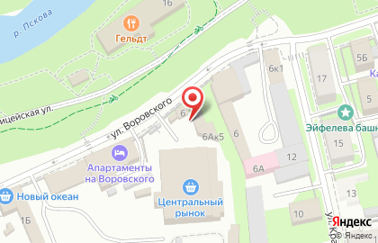 Овощной магазин Победа на улице Воровского на карте