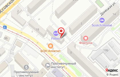 Волгоградский филиал Банкомат, КБ Петрокоммерц на Голубинской улице на карте