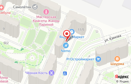 Акваклуб Немо на улице Камова на карте
