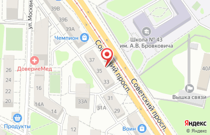 Ортопедический магазин Ортомеdия на Советском проспекте на карте