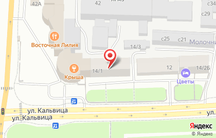 Автошкола Автоинлайн на улице Кальвица на карте
