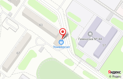 Супермаркет Универсал на Октябрьском проспекте на карте