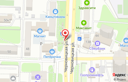 Киоск молочной продукции Амка на Черновицкой улице на карте