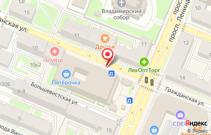 Терминал МТС банк в Калининском районе на карте