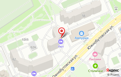 Отель Уют в Москве на карте