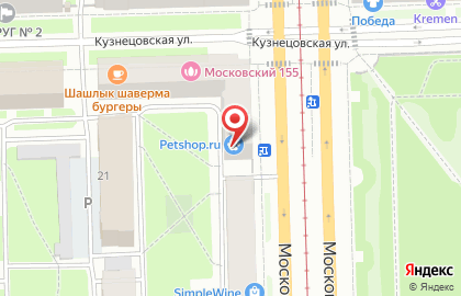 Зоомагазин PetShop.ru на Московском проспекте на карте