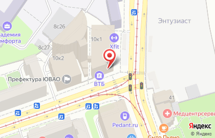 Банкомат ВТБ на Авиамоторной улице, 10 к 1 на карте