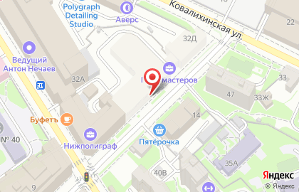 Киберспортивная арена ezGaming в Нижегородском районе на карте