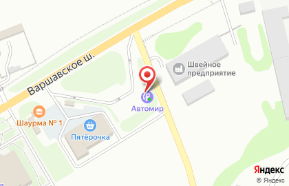 Технический центр Роснефть на Варшавском шоссе на карте