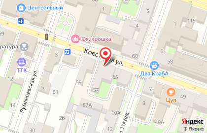 Салон связи Tele2 на Крестовой улице на карте