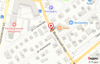 Магазин фастфудной продукции в Волжском переулке на карте