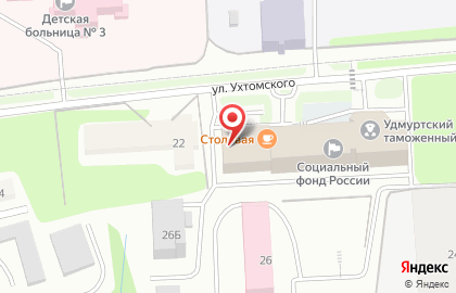 Служба доставки пиццы PizzApp на улице Ухтомского на карте