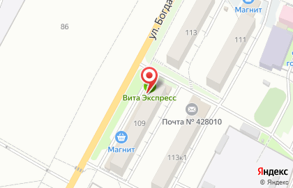 Пекарня Каравай на улице Богдана Хмельницкого на карте