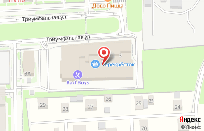 Барбершоп Bad boys на Триумфальной улице на карте