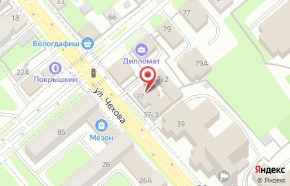Кабинет медицинского массажа на улице Чехова на карте