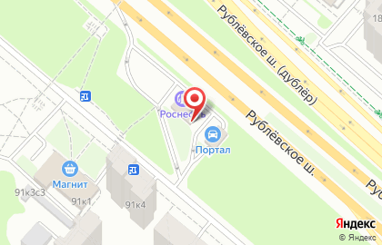 АЗС РН-Москва на Рублёвском шоссе на карте