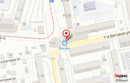 Супермаркет Магнит в Октябрьском районе на карте