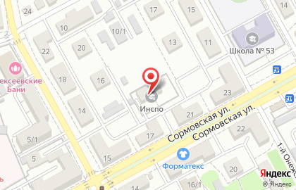 Институт начального и среднего профессионального образования на Сормовской улице на карте