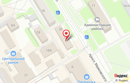 Магазин Ткани и фурнитура на проспекте Маяковского на карте