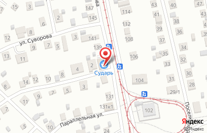 Продовольственный магазин Сударь в Барнауле на карте
