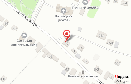 Магазин товаров повседневного спроса в с. Подгорное на карте