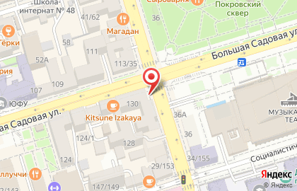 Киоск по продаже печатной продукции РостДонПечать на Большой Садовой улице на карте