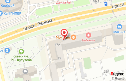 Столовая Лагуна на проспекте Ленина на карте