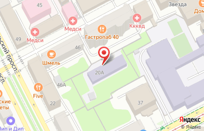 Детский сад Театр на Комсомольском проспекте на карте