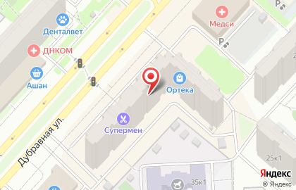 Цветочный супермаркет Цветочный Ряд на Дубравной улице на карте
