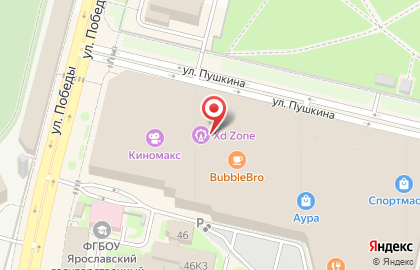 Кафе быстрого питания Subway на улице Победы на карте
