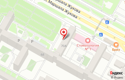 Кафе Алтан на проспекте Маршала Жукова на карте