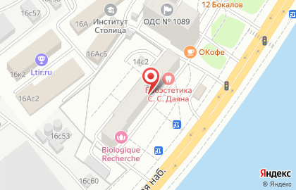 Садовое Кольцо на Бережковской набережной на карте