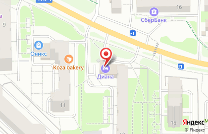 Гостиница Диана на улице Строителей на карте