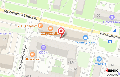 Компания Натяжные потолки ЭВИТА на Московском проспекте, 49А на карте