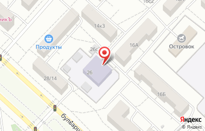 Школа №1360 с дошкольным отделением на бульваре Маршала Рокоссовского на карте