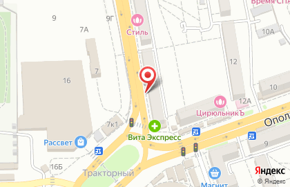 Магазин подержанных товаров Золотая биржа в Тракторозаводском районе на карте